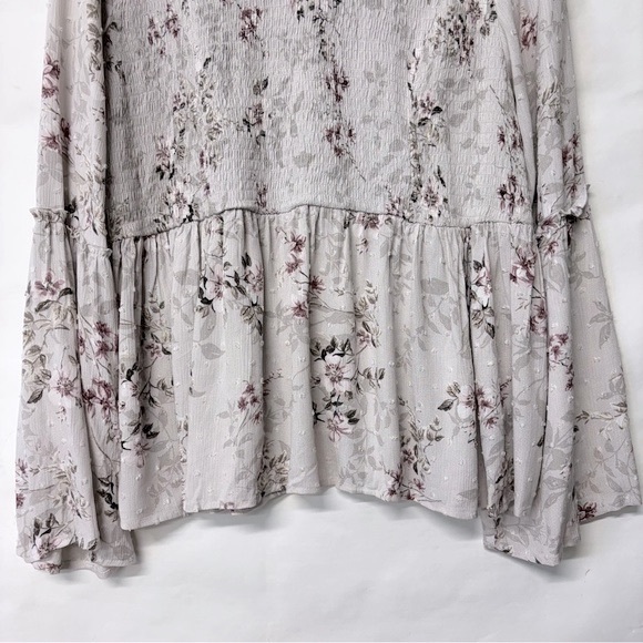 Torrid Victorian Babydoll Crinkle Gauze Midi Top Blouse Floral Ivory Plus Size 3 - Picture 4 of 16